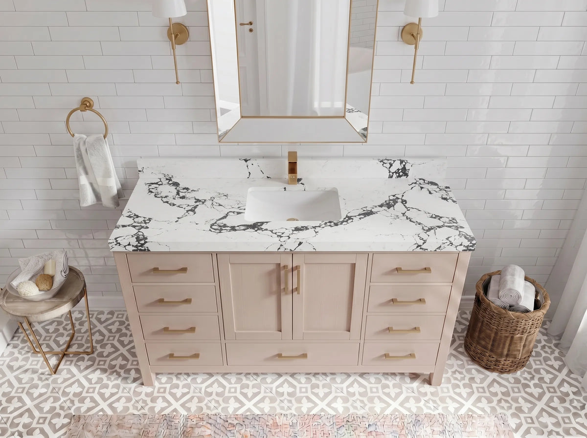 Malibu 60 in. W x 22 in. D Single Sink Bathroom Vanity