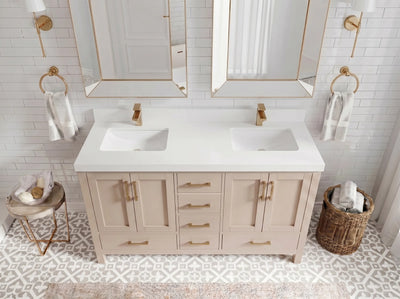 Malibu 60 in. W x 22 in. D Double Sink Bathroom Vanity