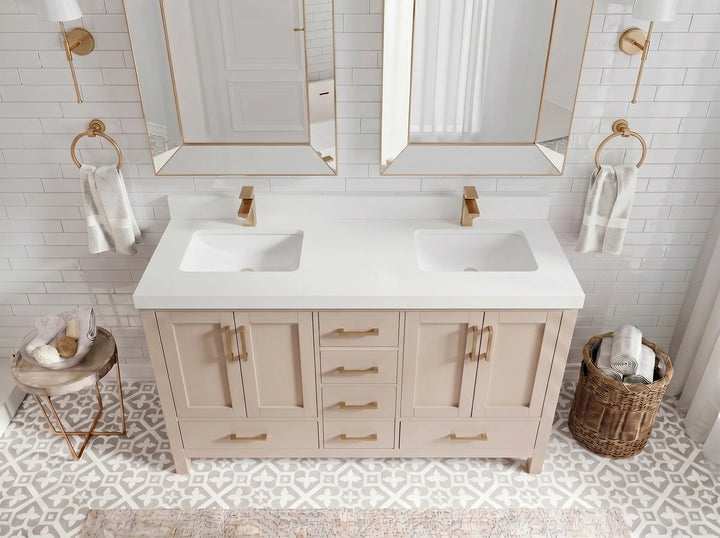 Malibu 60 in. W x 22 in. D Double Sink Bathroom Vanity - photo 29