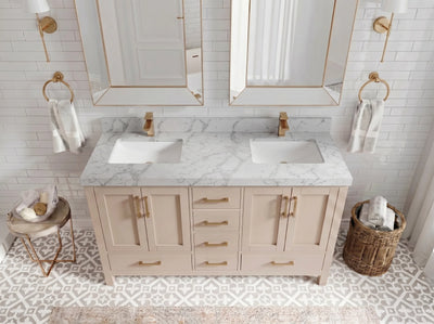 Malibu 60 in. W x 22 in. D Double Sink Bathroom Vanity