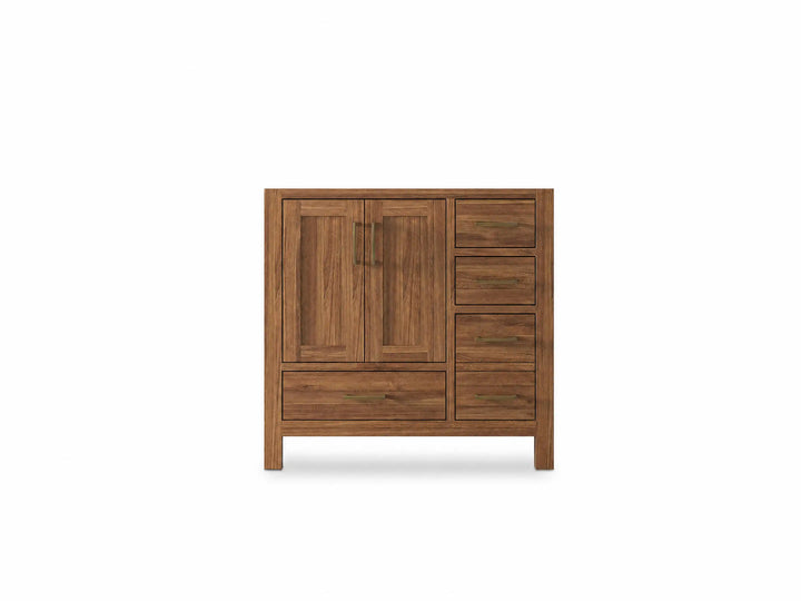 Malibu Teak Wood 36 in. W x 22 in. D Center Sink Bathroom Vanity - photo 50