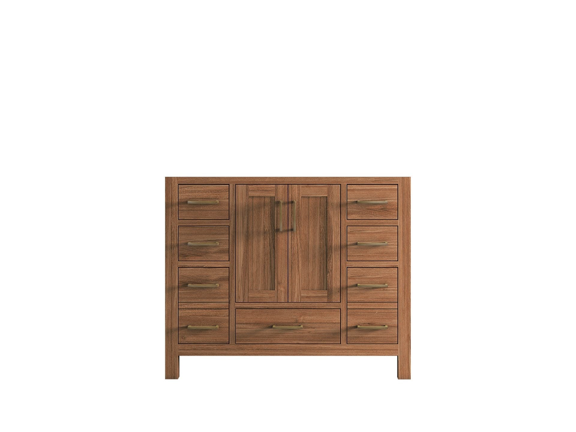 Malibu Teak Wood 42 in. W x 22 in. D Single Sink Bathroom Vanity