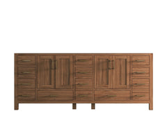 Malibu Teak Wood 84 in. W x 22 in. D Double Sink Bathroom Vanity - photo 6
