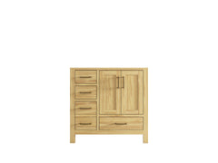 Malibu Teak Wood 36 in. W x 22 in. D Right Offset Sink Bathroom Vanity - photo 5