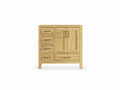 Malibu Teak Wood 36 in. W x 22 in. D Center Sink Bathroom Vanity