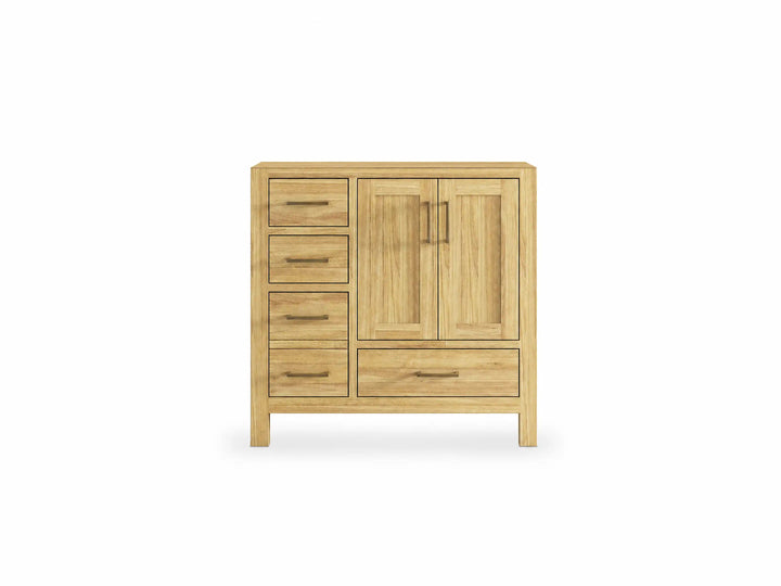 Malibu Teak Wood 36 in. W x 22 in. D Center Sink Bathroom Vanity - photo 49