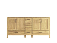 Malibu Teak Wood 72 in. W x 22 in. D Double Sink Bathroom Vanity - photo 6
