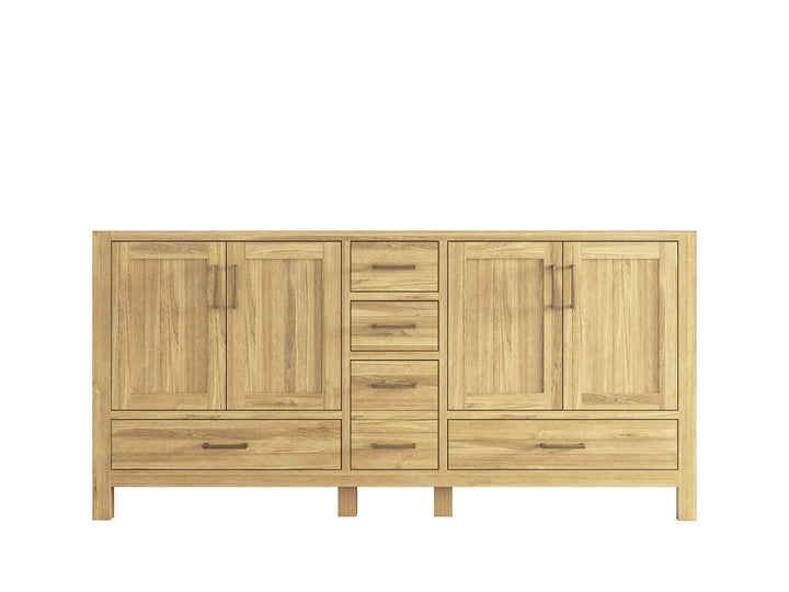 Malibu Teak Wood 72 in. W x 22 in. D Double Sink Bathroom Vanity - photo 6