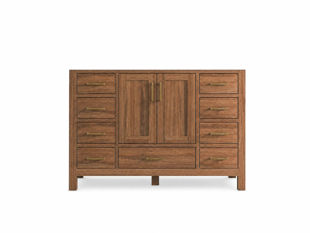 Malibu Teak Wood 48 in. W x 22 in. D Single Sink Bathroom Vanity