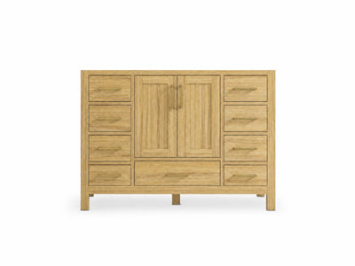 Malibu Teak Wood 48 in. W x 22 in. D Single Sink Bathroom Vanity