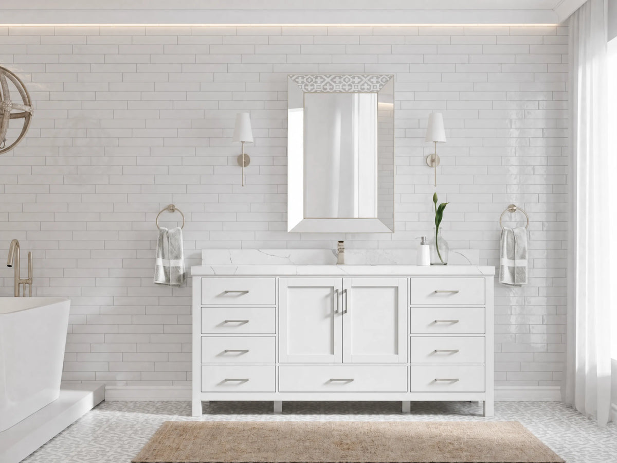 Malibu 72 in. W x 22 in. D Single Sink Bathroom Vanity