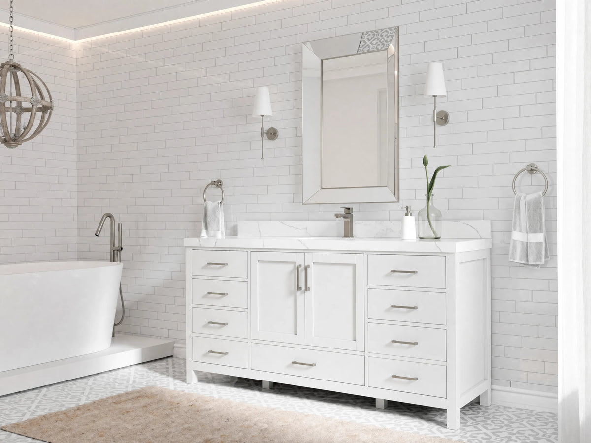 Malibu 72 in. W x 22 in. D Single Sink Bathroom Vanity