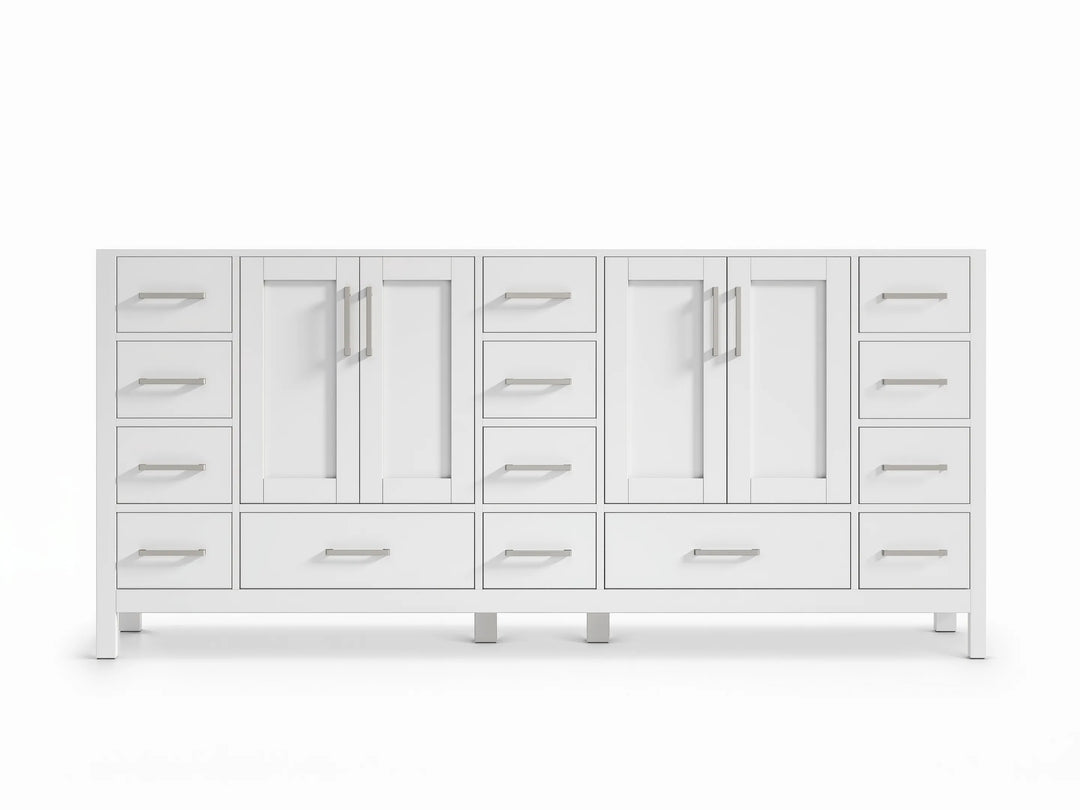 Malibu 80 in. W x 22 in. D Double Sink Bathroom Vanity | 
              
                White
                
                  
             - MLB_WH_WHQZ_80D - photo №12