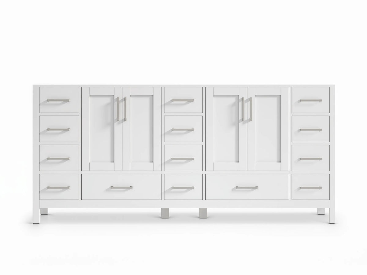 Malibu 80 in. W x 22 in. D Double Sink Bathroom Vanity