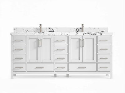 Malibu 80 in. W x 22 in. D Double Sink Bathroom Vanity