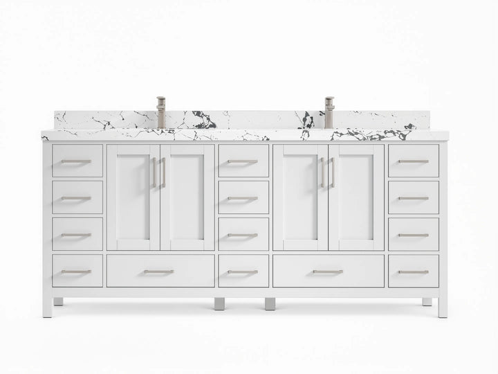 Malibu 80 in. W x 22 in. D Double Sink Bathroom Vanity - photo 1