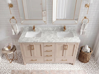 Malibu 60 in. W x 22 in. D Double Sink Bathroom Vanity