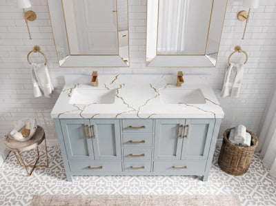 Malibu 60 in. W x 22 in. D Double Sink Bathroom Vanity