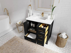 Malibu 36 in. W x 22 in. D Bathroom Vanity Center Sink - photo 3