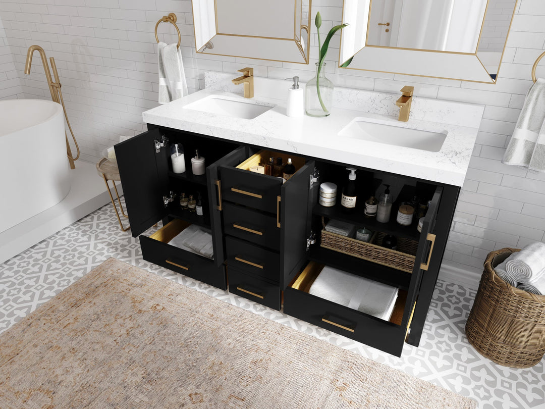 Malibu 60 in. W x 22 in. D Double Sink Bathroom Vanity