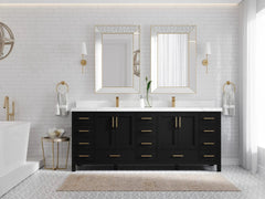 Malibu 84 in. W x 22 in. D Double Sink Bathroom Vanity - photo 2