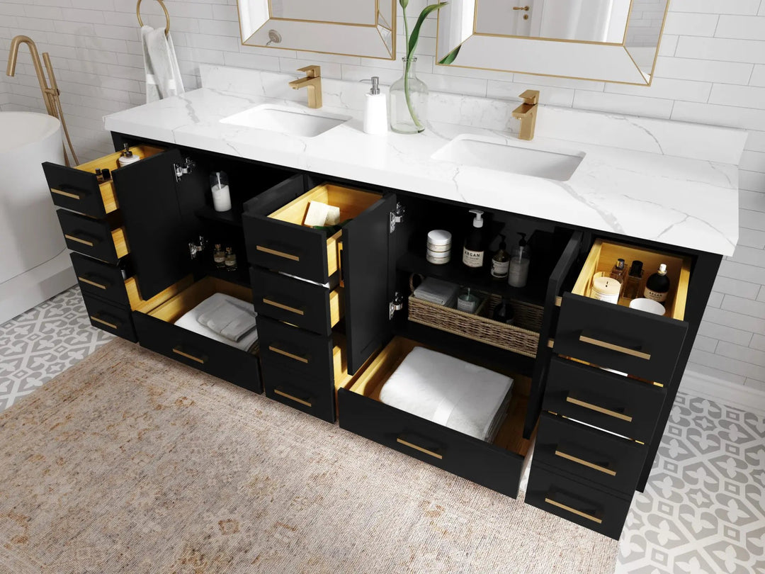 Malibu 84 in. W x 22 in. D Double Sink Bathroom Vanity