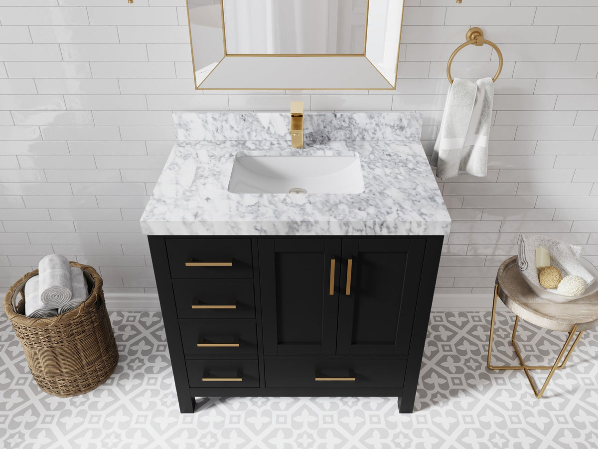 Malibu 36 in. W x 22 in. D with Center Sink Bathroom Vanity