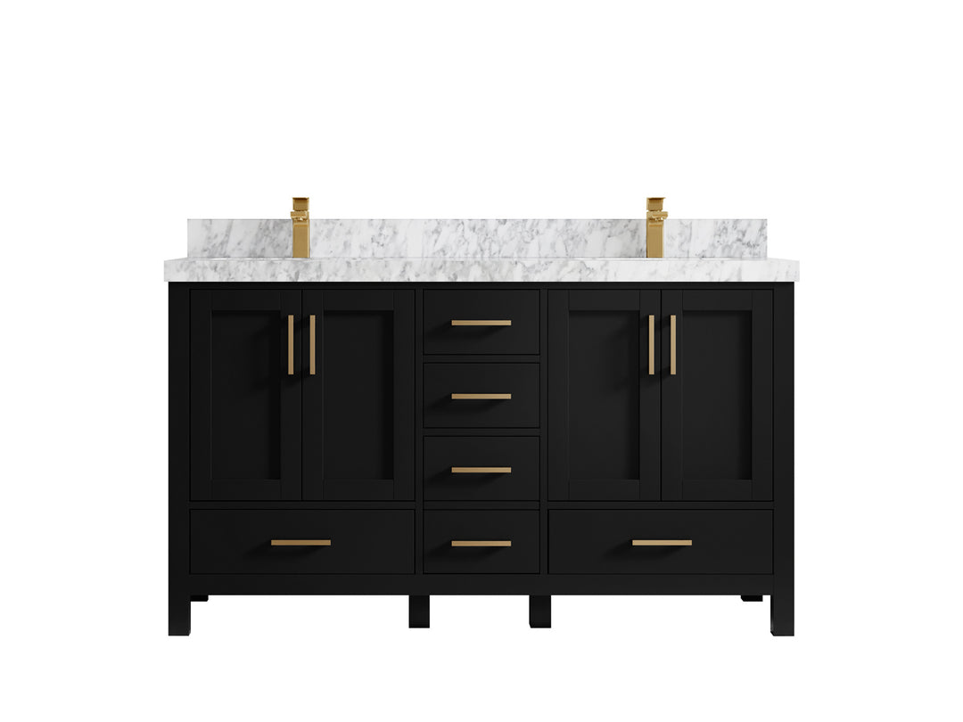 Malibu 60 in. W x 22 in. D Double Sink Bathroom Vanity