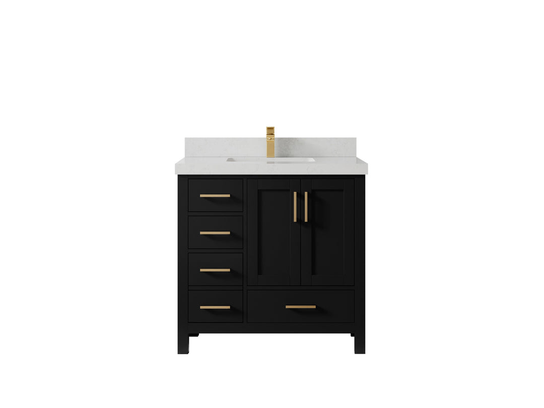 Malibu 36 in. W x 22 in. D Bathroom Vanity Center Sink 2