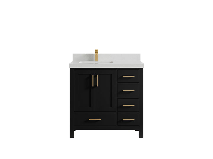 Malibu 36 in. W x 22 in. D Bathroom Vanity Center Sink - photo 13