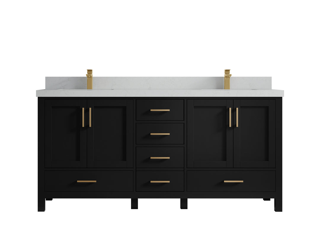 Malibu 72 in. W x 22 in. D Double Sink Bathroom Vanity