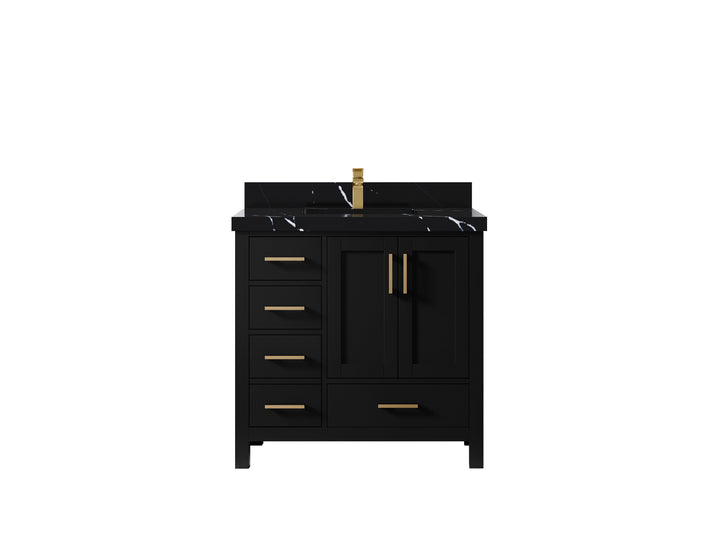 Malibu 36 in. W x 22 in. D Bathroom Vanity Center Sink 2 - photo 9