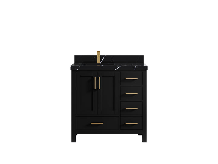Malibu 36 in. W x 22 in. D Bathroom Vanity Center Sink - photo 9