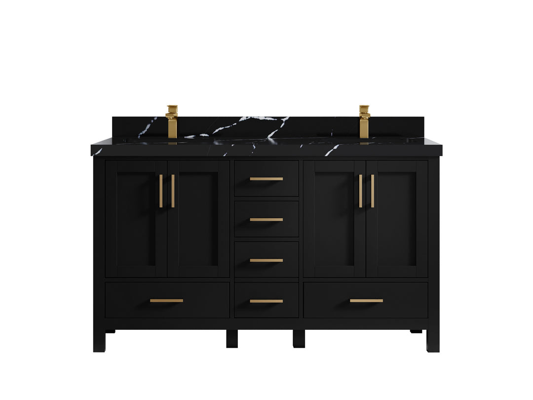 Malibu 60 in. W x 22 in. D Double Sink Bathroom Vanity