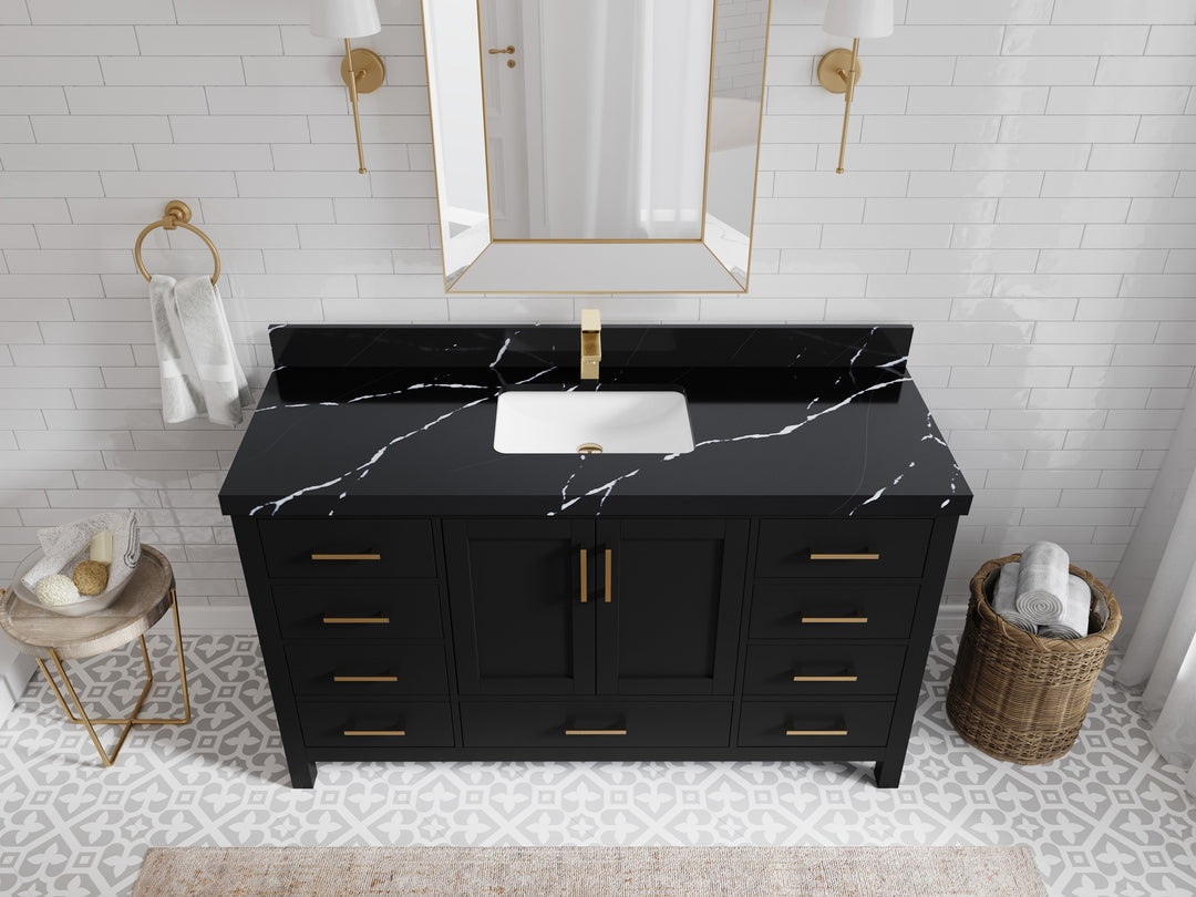 Malibu 60 in. W x 22 in. D Single Sink Bathroom Vanity