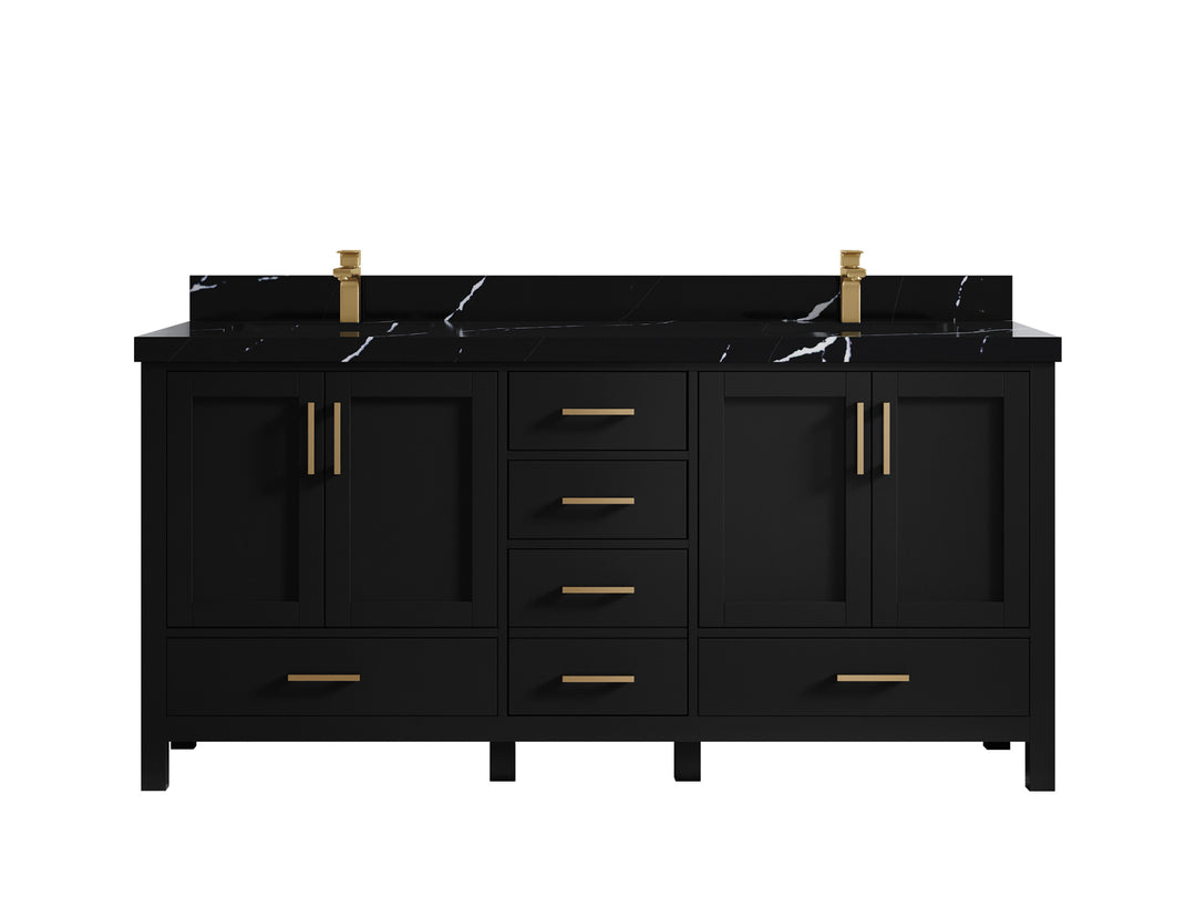 Malibu 72 in. W x 22 in. D Double Sink Bathroom Vanity