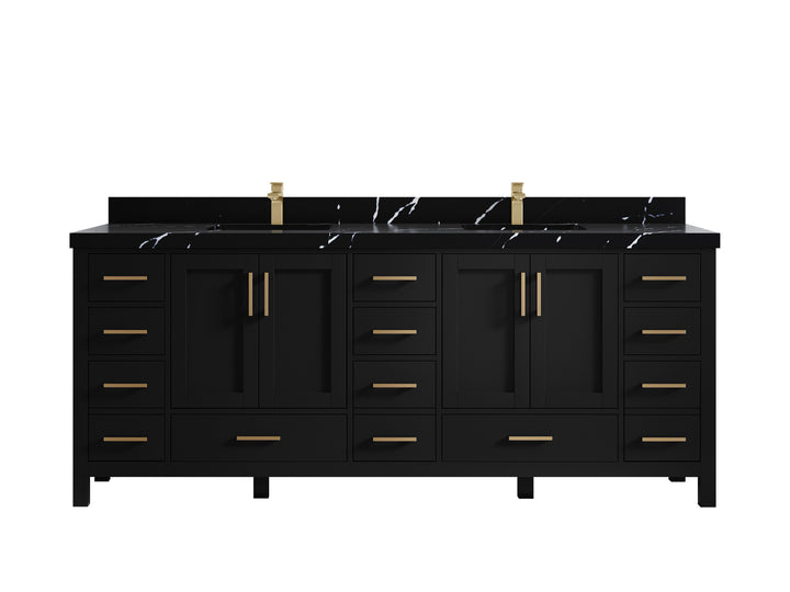 Malibu 84 in. W x 22 in. D Double Sink Bathroom Vanity - photo 9