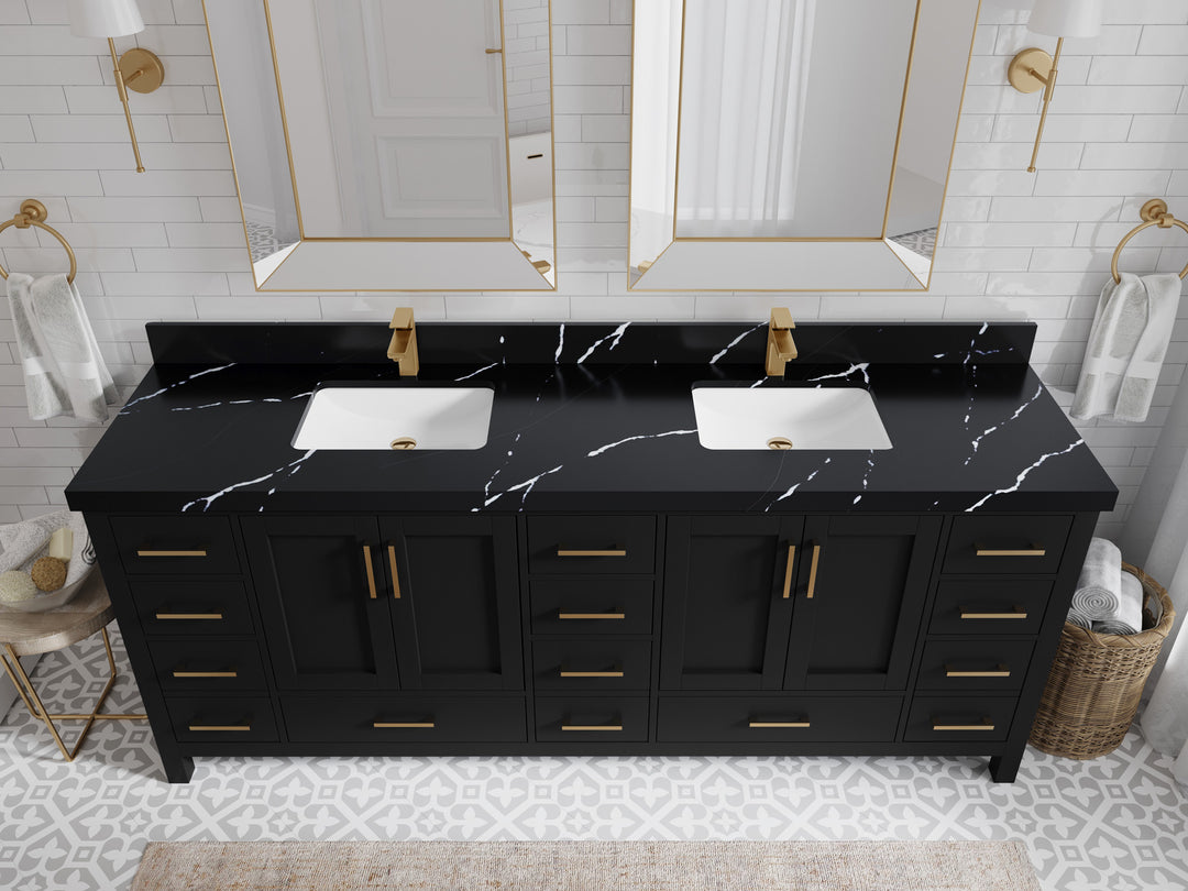 Malibu 84 in. W x 22 in. D Double Sink Bathroom Vanity