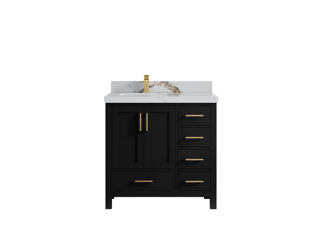 Malibu 36 in. W x 22 in. D Bathroom Vanity Center Sink