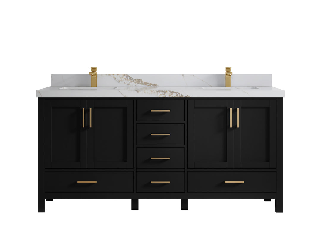 Malibu 72 in. W x 22 in. D Double Sink Bathroom Vanity