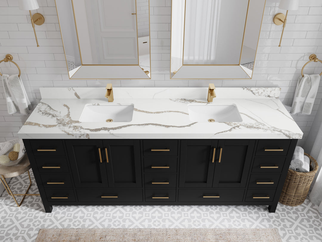 Malibu 84 in. W x 22 in. D Double Sink Bathroom Vanity