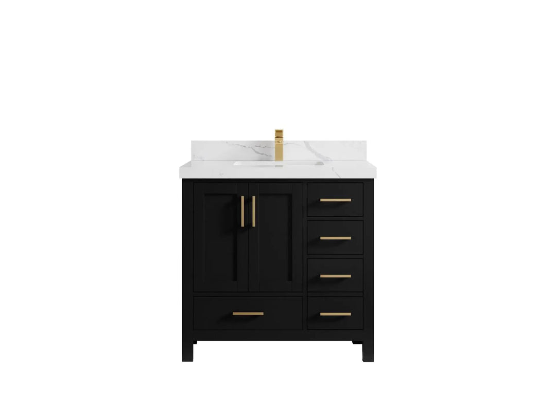 Malibu 36 in. W x 22 in. D Bathroom Vanity Center Sink
