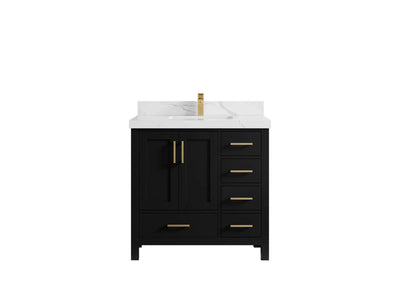 Malibu 36 in. W x 22 in. D Bathroom Vanity Center Sink
