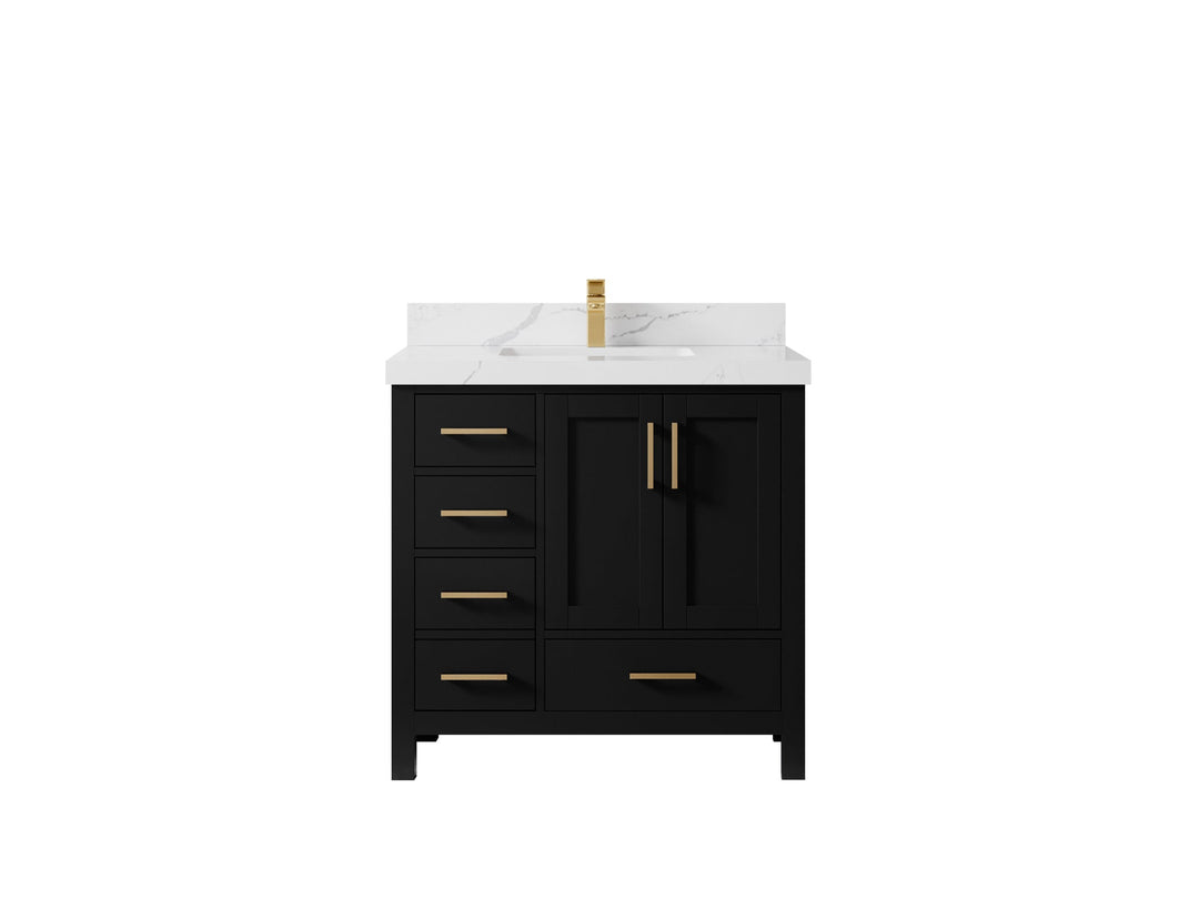 Malibu 36 in. W x 22 in. D Bathroom Vanity Center Sink 2