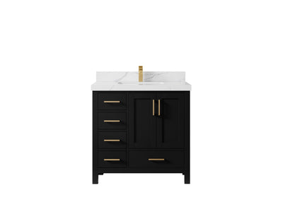 Malibu 36 in. W x 22 in. D with Center Sink Bathroom Vanity