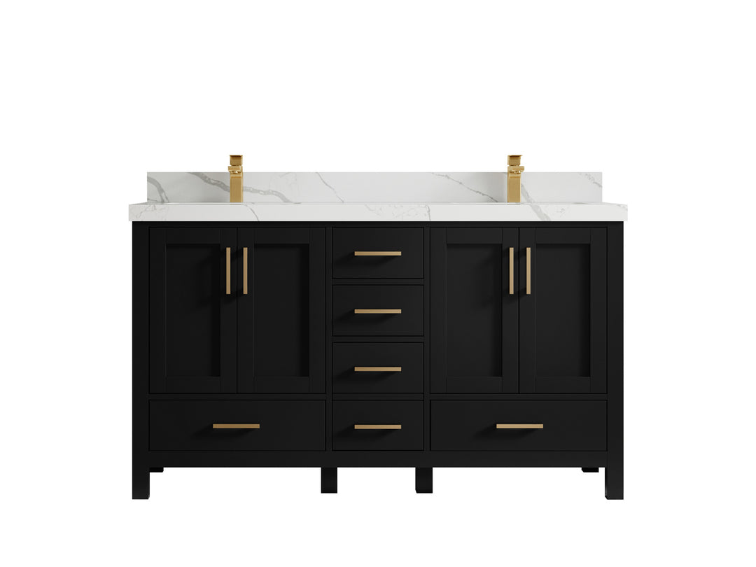 Malibu 60 in. W x 22 in. D Double Sink Bathroom Vanity