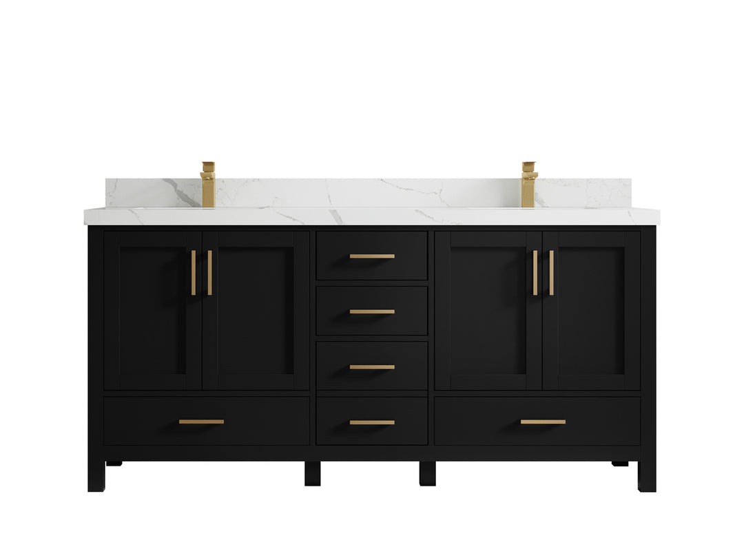 Malibu 72 in. W x 22 in. D Double Sink Bathroom Vanity