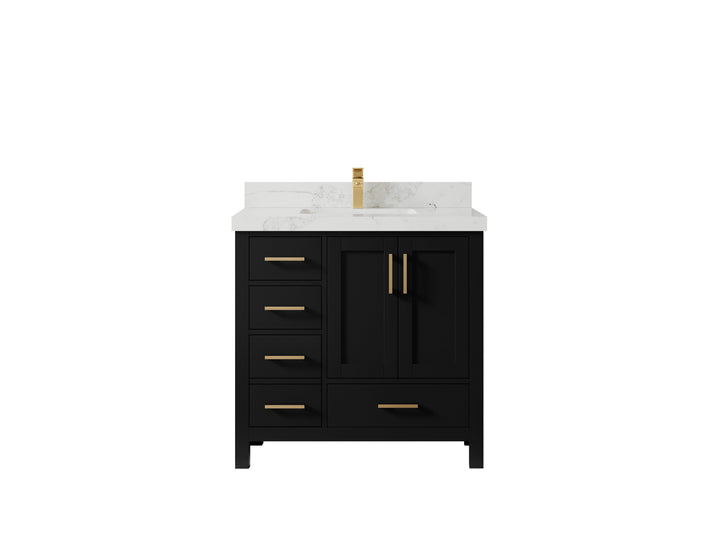 Malibu 36 in. W x 22 in. D Bathroom Vanity Center Sink 2 - photo 15