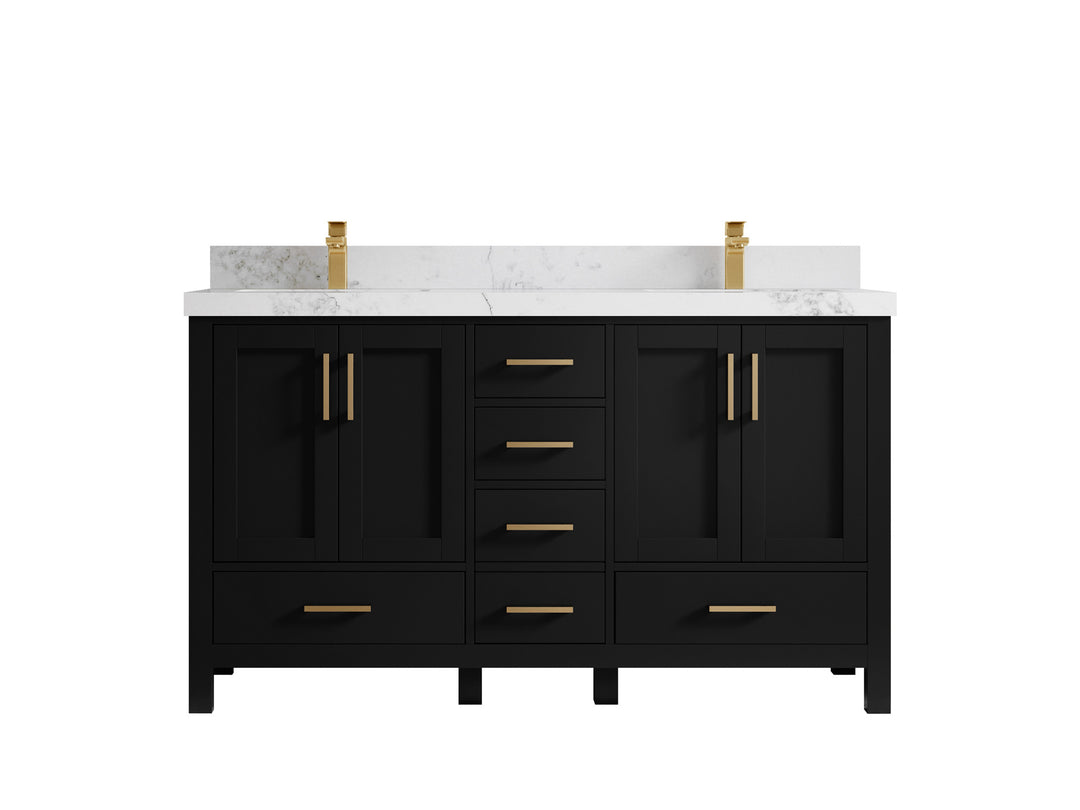 Malibu 60 in. W x 22 in. D Double Sink Bathroom Vanity