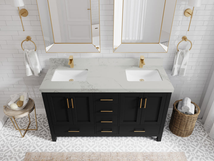 Malibu 60 in. W x 22 in. D Double Sink Bathroom Vanity - photo 18